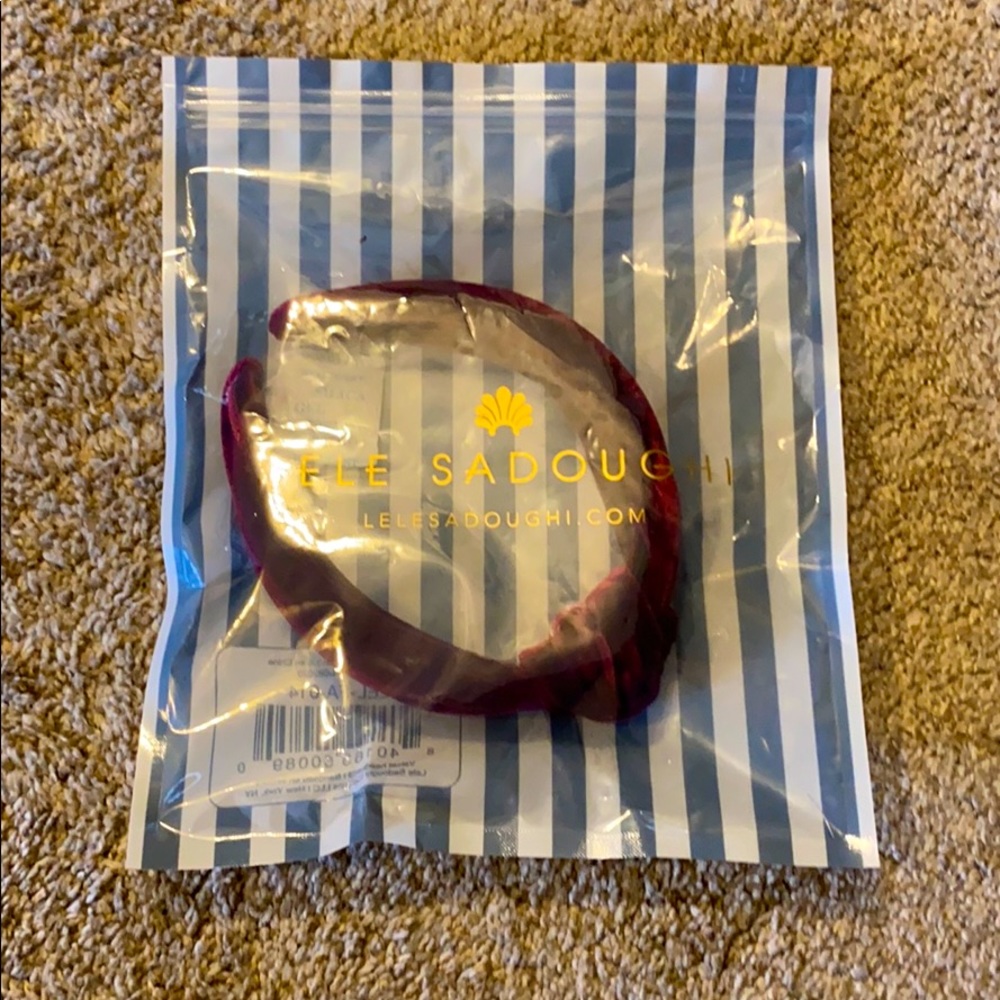 Maroon velvet headband